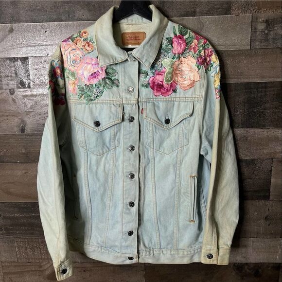 VTG Levi's Denim Trucker Jacket USA Medium - Picture 1 of 7